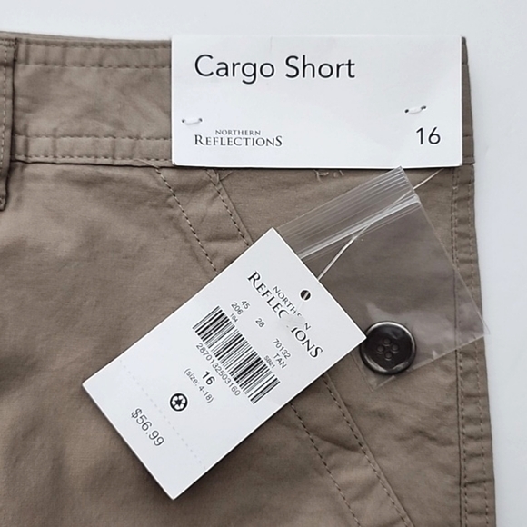 Northern Reflections Women's Cargo Casual Short Stretch Cotton Beige Sand Sz 16 - Picture 8 of 14